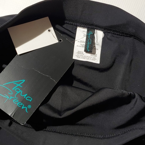 🔖Aqua Green Black Skirt Swimwear Bottoms - Picture 5 of 8
